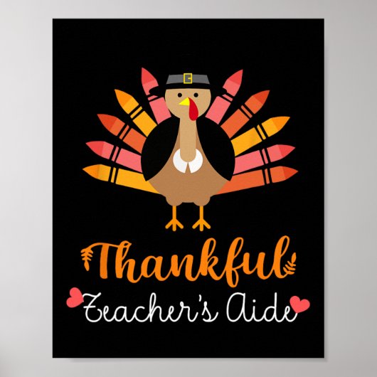 Poster Aide de l'enseignant Thanksgiving Fall mignonne Tu (Devant)