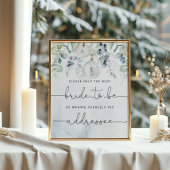 Poster Aide d'hiver à la mariée occupée Adresse une envel