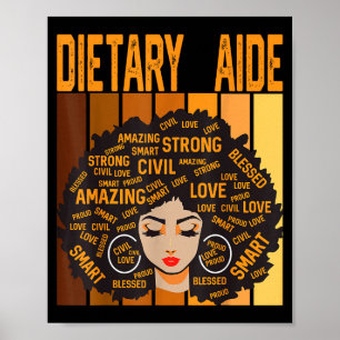 Poster Aide diététique Puissant Mois de l'histoire des No
