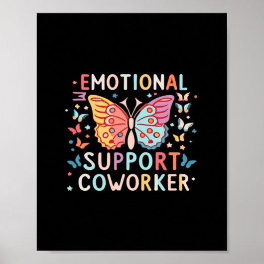 Poster Aide émotionnelle Co-worker Classique Mème mignonn (Devant)
