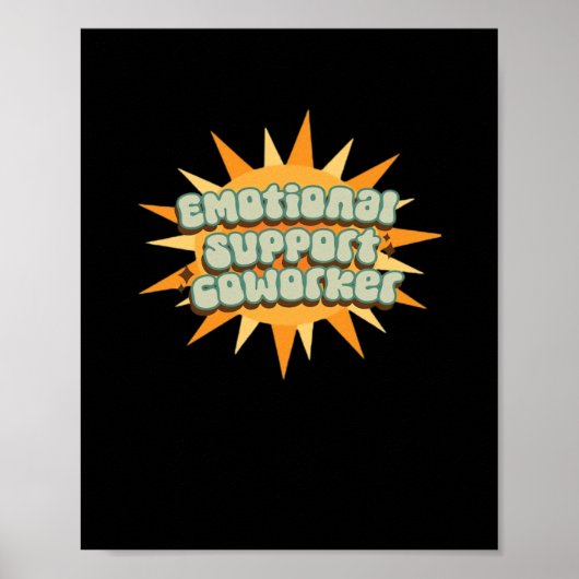 Poster Aide émotionnelle Coworker Classic Chill Funny (Devant)