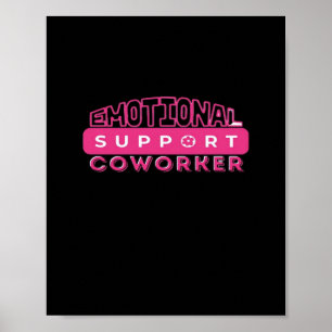 Poster Aide émotionnelle Coworker rose Fleur essentielle