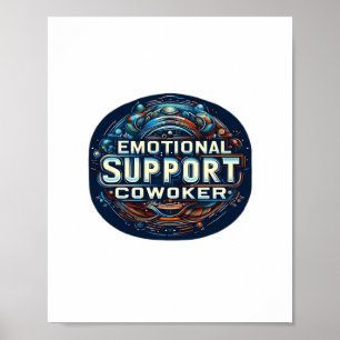 Poster Aide émotionnelle Coworker, Typographie Classique