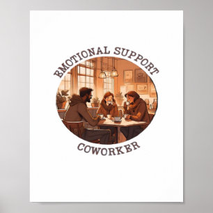 Poster Aide émotionnelle Coworker Whimsical Office Ally C