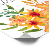 Poster Aide florale pour la mariée occupée Adresse  (Coin)