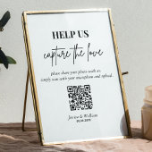 Poster Aide-nous à capturer l'amour Qr Code Signer