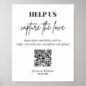 Poster Aide-nous à capturer l'amour Qr Code Signer (Devant)