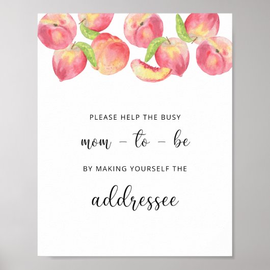 Poster Aide Pêche à la future maman occupée pour adresser (Devant)