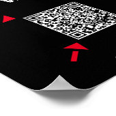 Poster Aide Signalisation de code QR Recherché pour l'ent (Coin)