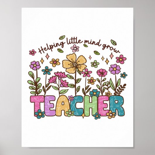 Poster Aider les petits esprits à faire pousser des fleur (Devant)