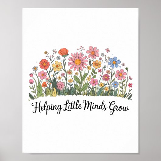 Poster Aider les petits esprits à grandir Enseignant Flor (Devant)