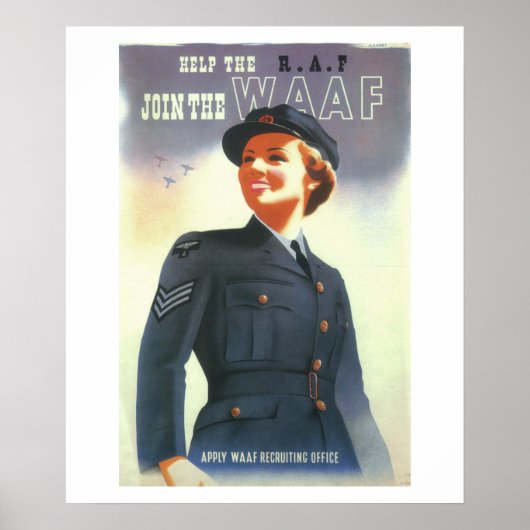 Poster Aidez la R.A.F. à rejoindre l'affiche WAAF_Propaga (Devant)