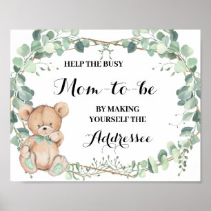 Poster Aidez Maman à se faire elle-même destinataire Oear