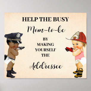 Poster Aidez Maman à vous adresser Petit Recrue