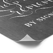 Poster Aidez-nous à nous souvenir Chalkboard Mariage Sign (Coin)