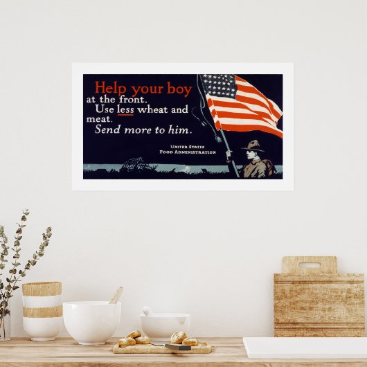 Poster Aidez votre garçon (Cuisine)