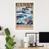 Poster Aidez votre pays - Inscrivez-vous dans la Marine ( (Bureau à domicile)