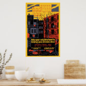 Poster Aidez Votre Quartier En Gardant Propre (Cuisine)