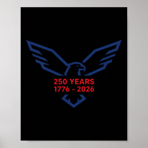 Poster Aigle 250 Ans 1776-2026 250e Anniversaire Minimali