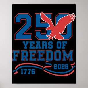 Poster Aigle 250 Ans De Liberté Américaine 1776 2026 250t
