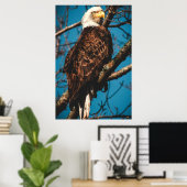 Poster Aigle à tête blanche américaine (Bureau à domicile)