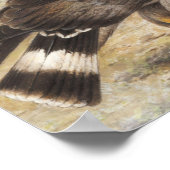 Poster Aigle à tête vintage (Coin)