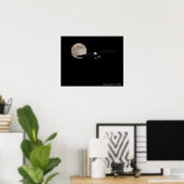 Poster Aigle à travers la lune (Bureau à domicile)