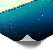 Poster Aigle attrapant un poisson (Coin)