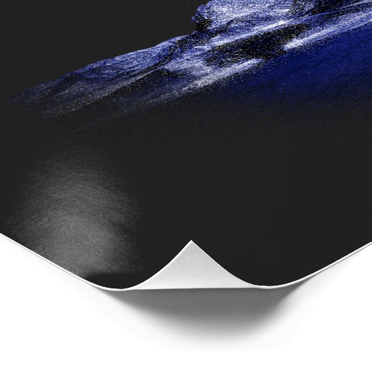 Poster Aigle avec ailes du drapeau américain (Coin)