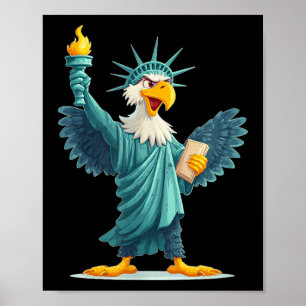 Poster Aigle Awesome Dans Liberty Statue Look