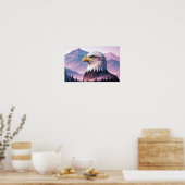 Poster Aigle Bald Double exposition Nature animale Wilder (Cuisine)