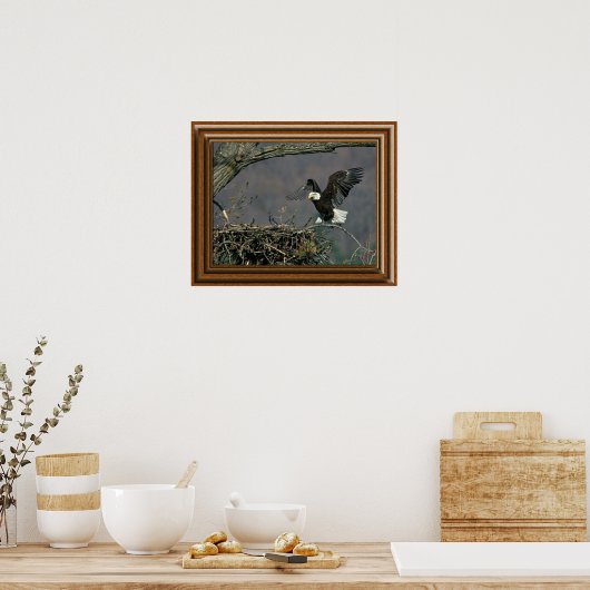 Poster Aigle Bald 'Impression encadrée' (Cuisine)