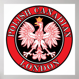 Poster Aigle canadienne polonaise de Londres