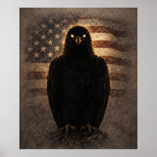 Poster Aigle chauve patriotique