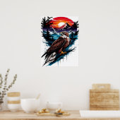 Poster Aigle dans la montagne (Cuisine)