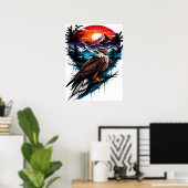 Poster Aigle dans la montagne (Bureau à domicile)