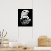 Poster Aigle de Bald avec citation patriotique (Cuisine)