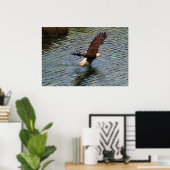 Poster Aigle de chauve-souris chasseur Art de la faune (Bureau à domicile)
