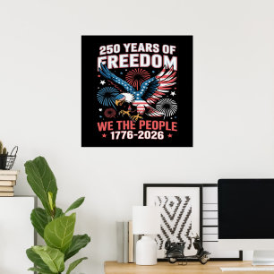 Poster Aigle de la liberté 250 ans 250e anniversaire État
