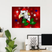 Poster Aigle de Noël (Bureau à domicile)