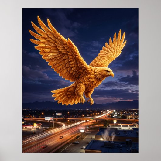 Poster Aigle de poulet frit (Devant)