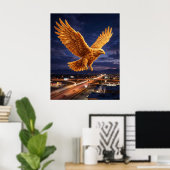 Poster Aigle de poulet frit (Bureau à domicile)