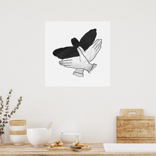 Poster Aigle de silhouette (Cuisine)