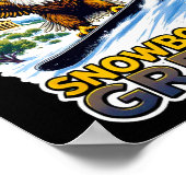 Poster Aigle De Snowboard En Grèce Pittoresque (Coin)