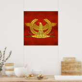 Poster Aigle d'or romain sur le rouge antique (Cuisine)
