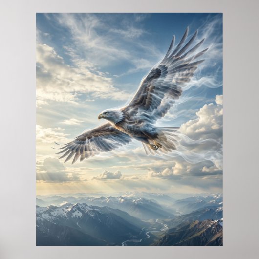 Poster Aigle du Vent Ciel Infini (Devant)