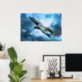 Poster Aigle en vol (Bureau à domicile)