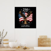 Poster Aigle et Drapeau 250 Ans d'Amérique 1776-2026 (Cuisine)