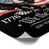 Poster Aigle et drapeau 250 ans le peuple 1776 250e (Coin)