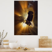 Poster Aigle et rayons mystiques de soleil Imaginaire Art (Cuisine)